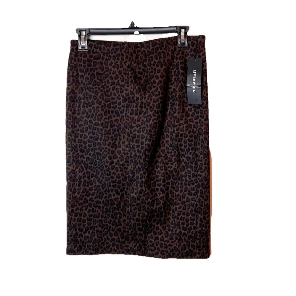 NWT LIVERPOOL Pencil Skirt Animal Cheetah Print Size 6/28
